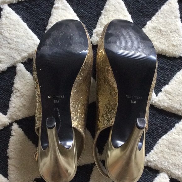 Gold Glitter Heels - Picture 4 of 4